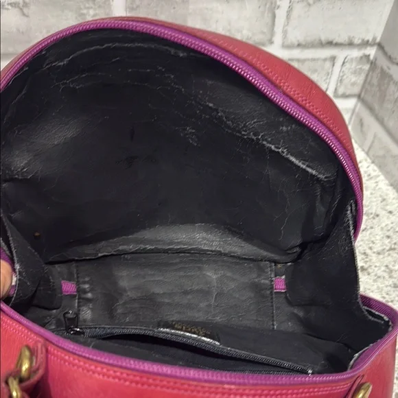 Furla Deep Red Leather Cosmetic Bag - Picture 8 of 8